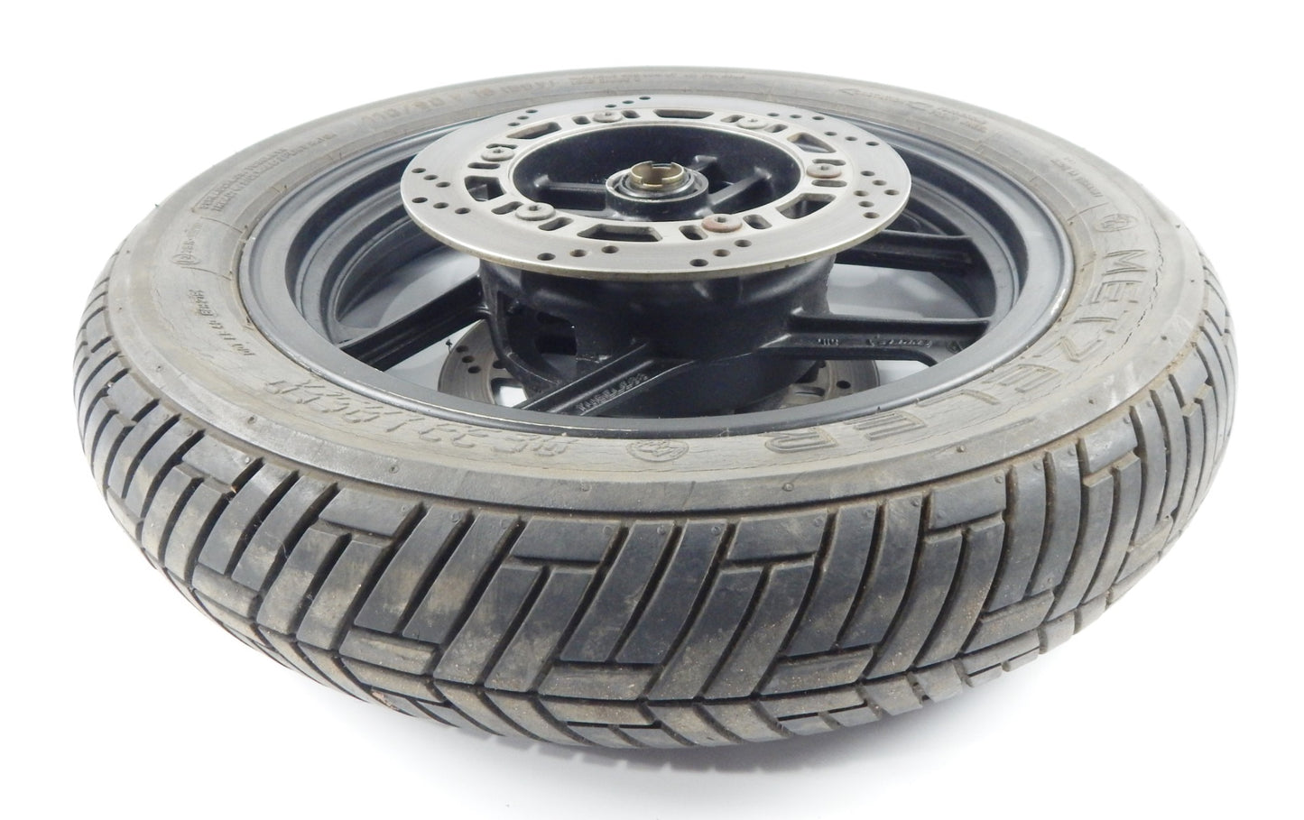 1986-1987 KAWASAKI GPX 750 RIM TIRE METZELLER FRONT WHEEL+BRAKE DISCS ROTOR - MotoRaider