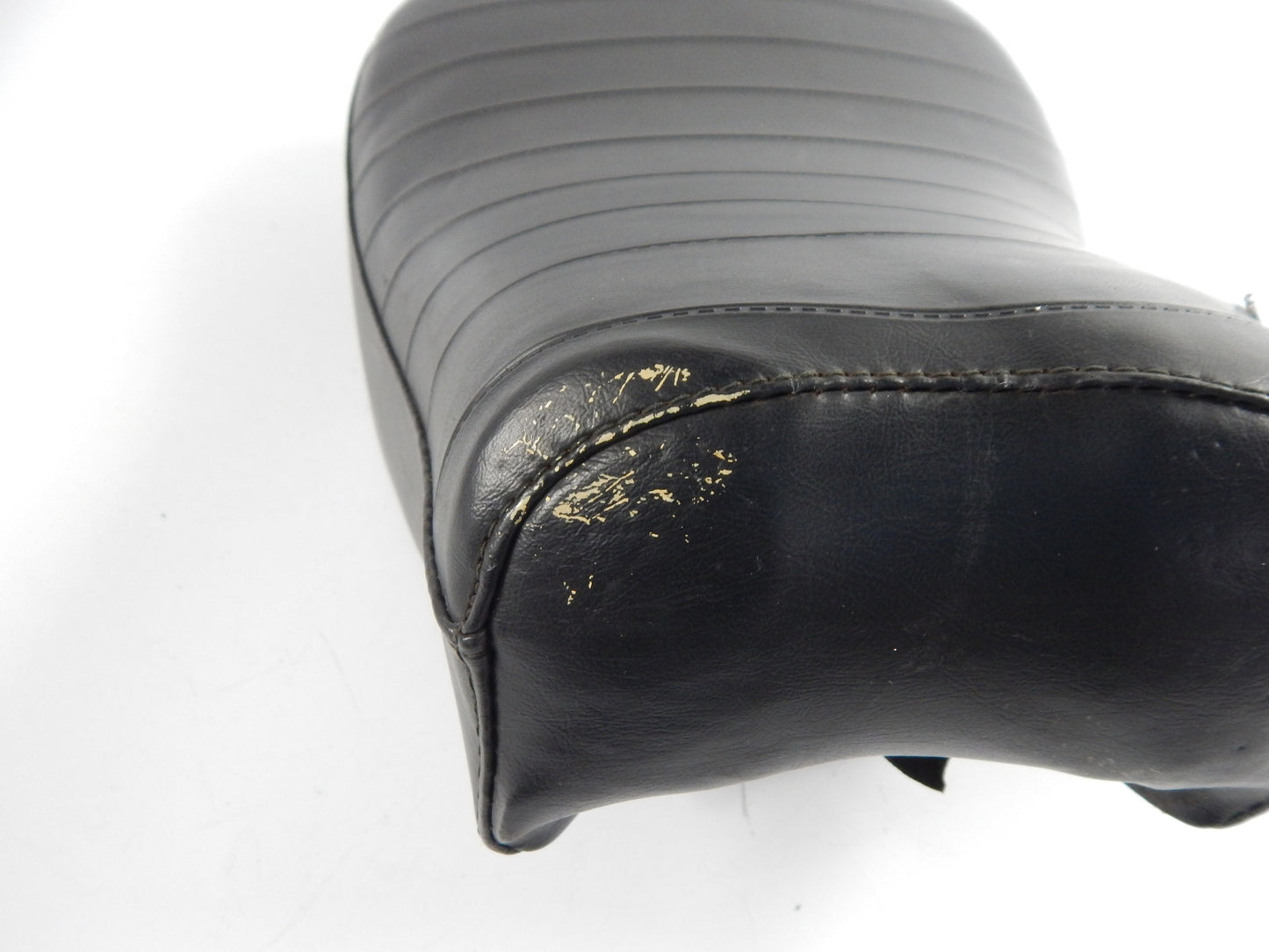 NISA SADDLE SEAT BLACK L=16" W=10" MORINI GARELLI BENELLI GUZZI MV VINTAGE ITALY - MotoRaider
