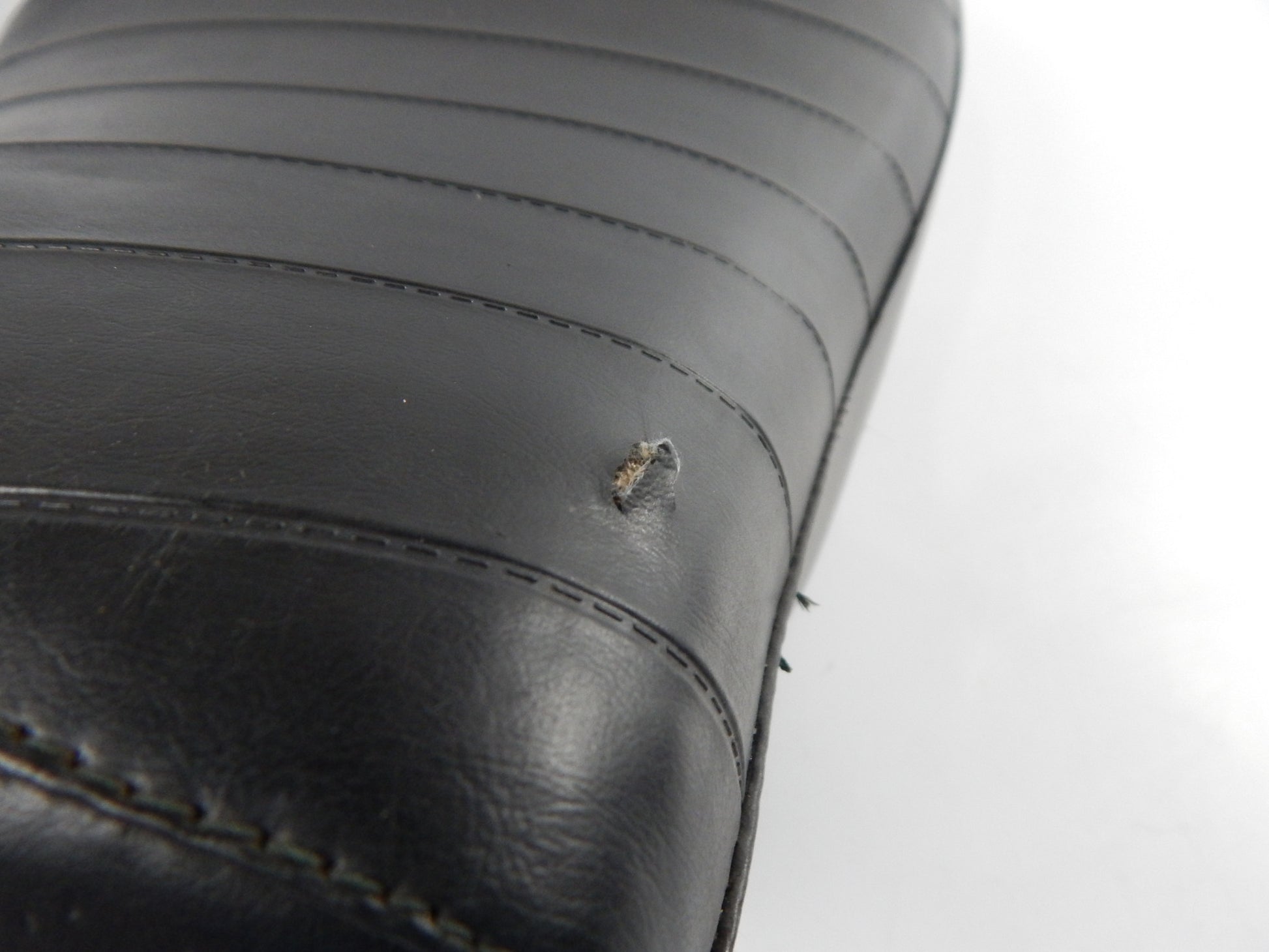 NISA SADDLE SEAT BLACK L=16" W=10" MORINI GARELLI BENELLI GUZZI MV VINTAGE ITALY - MotoRaider