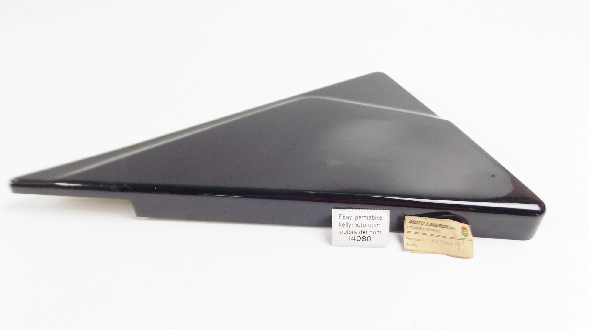 LAVERDA 1984 1985 125 LB1 SPORT LB STRADA RH CHASSIS SIDE PANEL BLACK 61706115 - MotoRaider