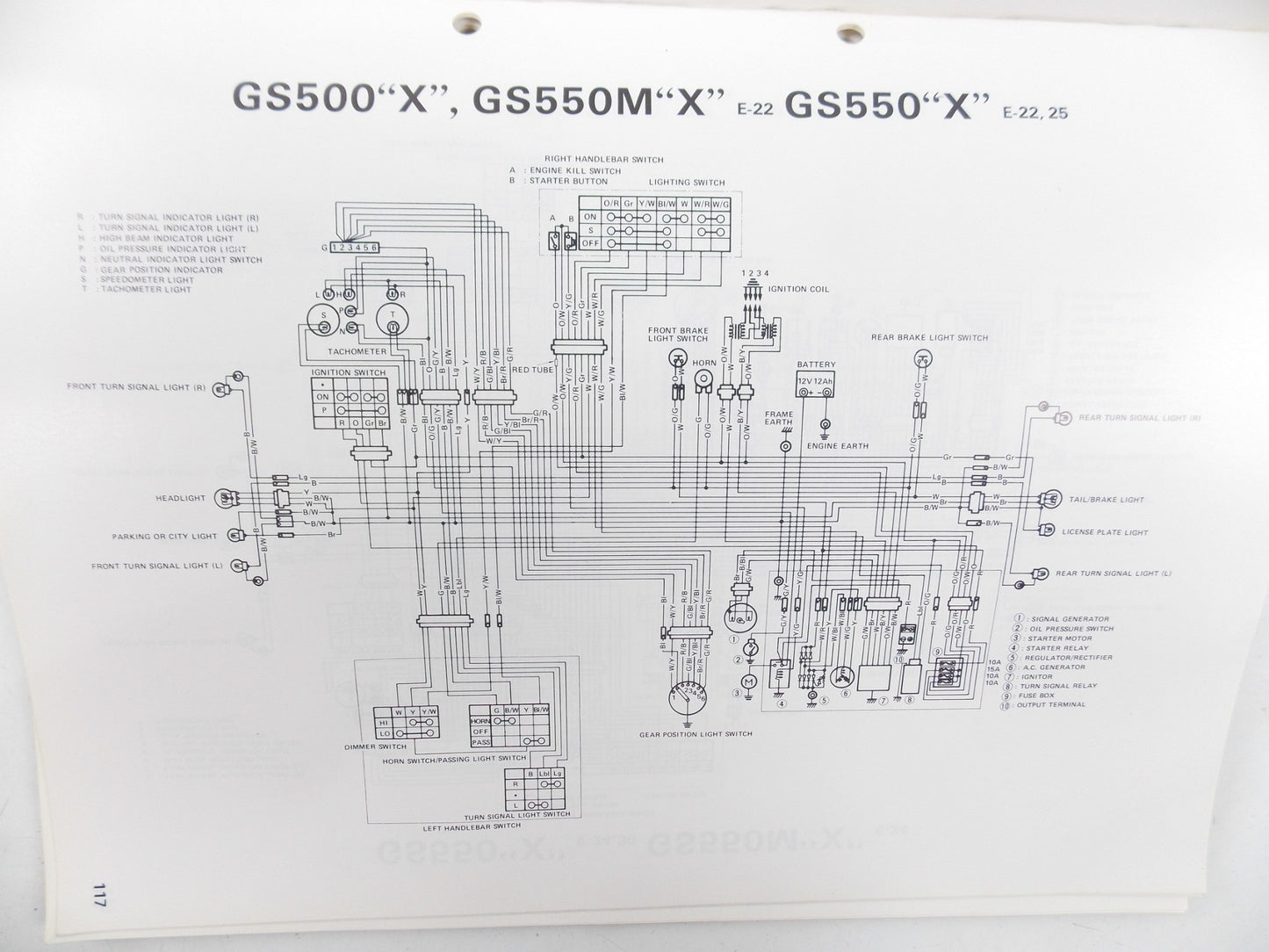 1981 SUZUKI WIRING DIAGRAM MANUAL BOOK  DR DS FA FR FZ GN GS GT PE RS SP TR TS - MotoRaider