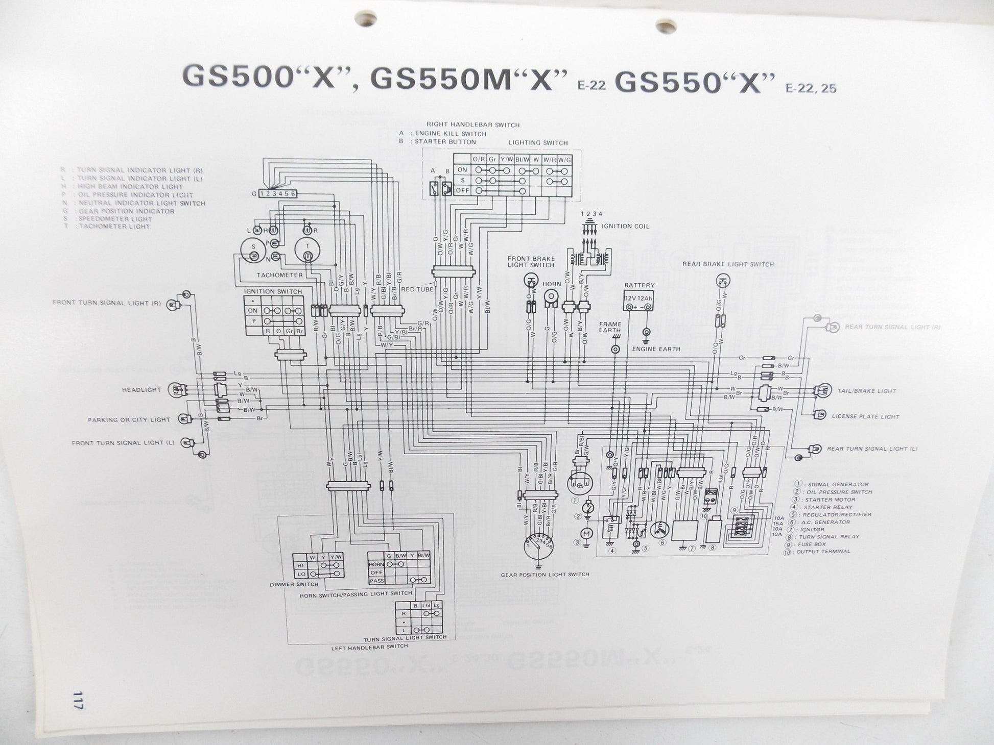 1981 SUZUKI WIRING DIAGRAM MANUAL BOOK  DR DS FA FR FZ GN GS GT PE RS SP TR TS - MotoRaider