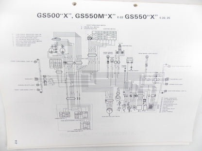 1981 SUZUKI WIRING DIAGRAM MANUAL BOOK  DR DS FA FR FZ GN GS GT PE RS SP TR TS - MotoRaider