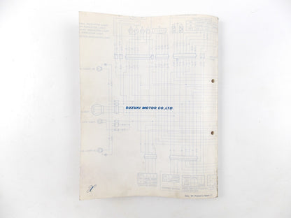 1981 SUZUKI WIRING DIAGRAM MANUAL BOOK  DR DS FA FR FZ GN GS GT PE RS SP TR TS - MotoRaider