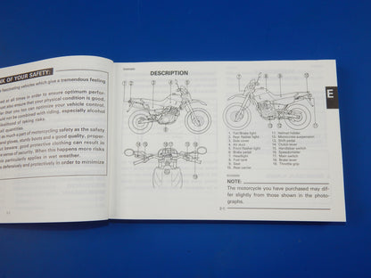 1990 YAMAHA XT 500E 600E USER OWNER MANUAL BOOK 3TB-28199-A1 MULTI LANGUAGE - MotoRaider