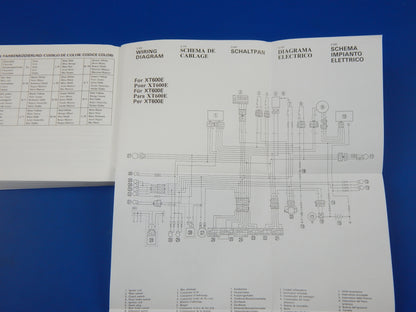 1990 YAMAHA XT 500E 600E USER OWNER MANUAL BOOK 3TB-28199-A1 MULTI LANGUAGE - MotoRaider