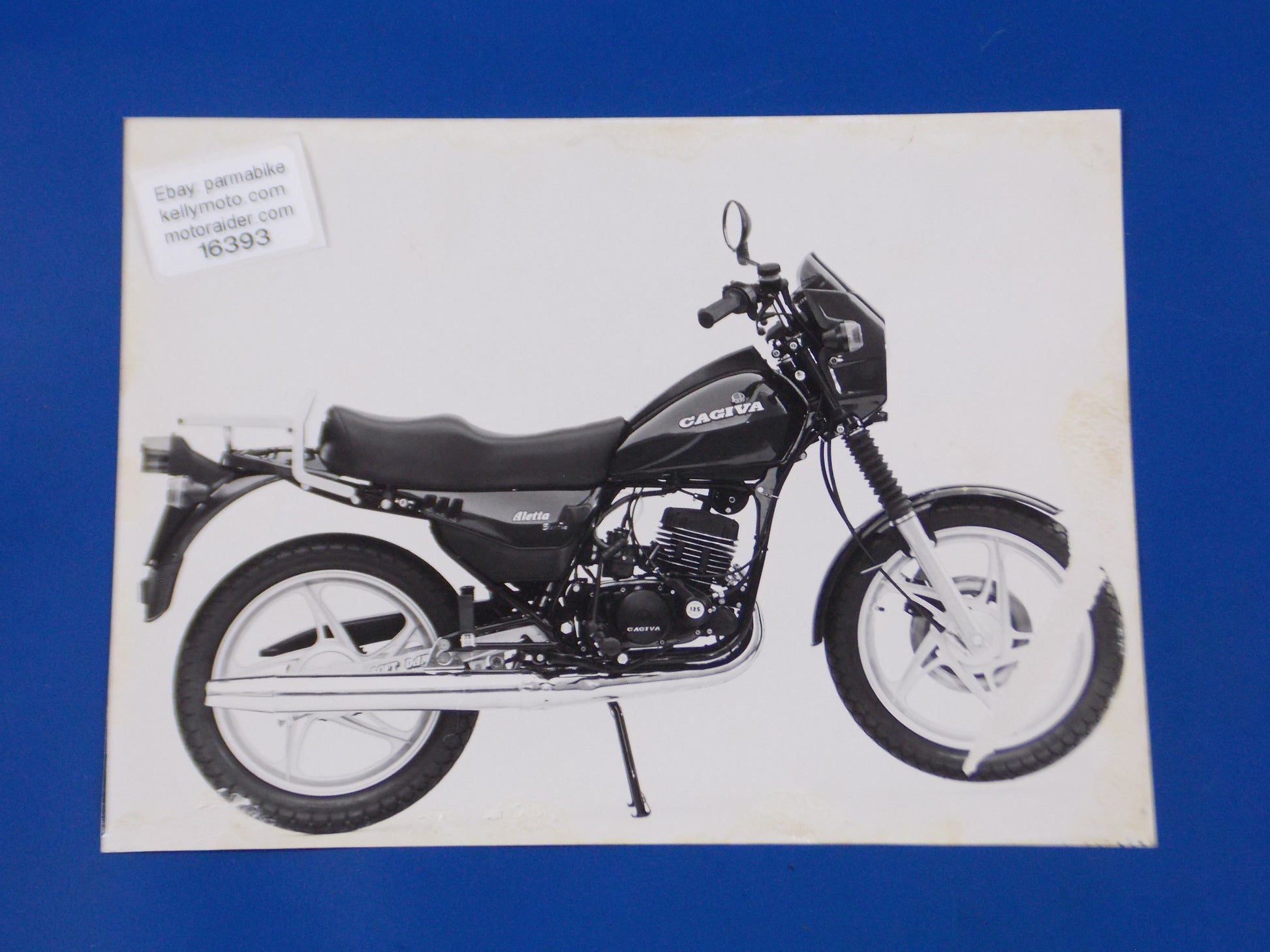 CAGIVA ALETTA ELECTRA 125 ORIGINAL DEALER PHOTO 7 In. x 9 1/2 In. - MotoRaider