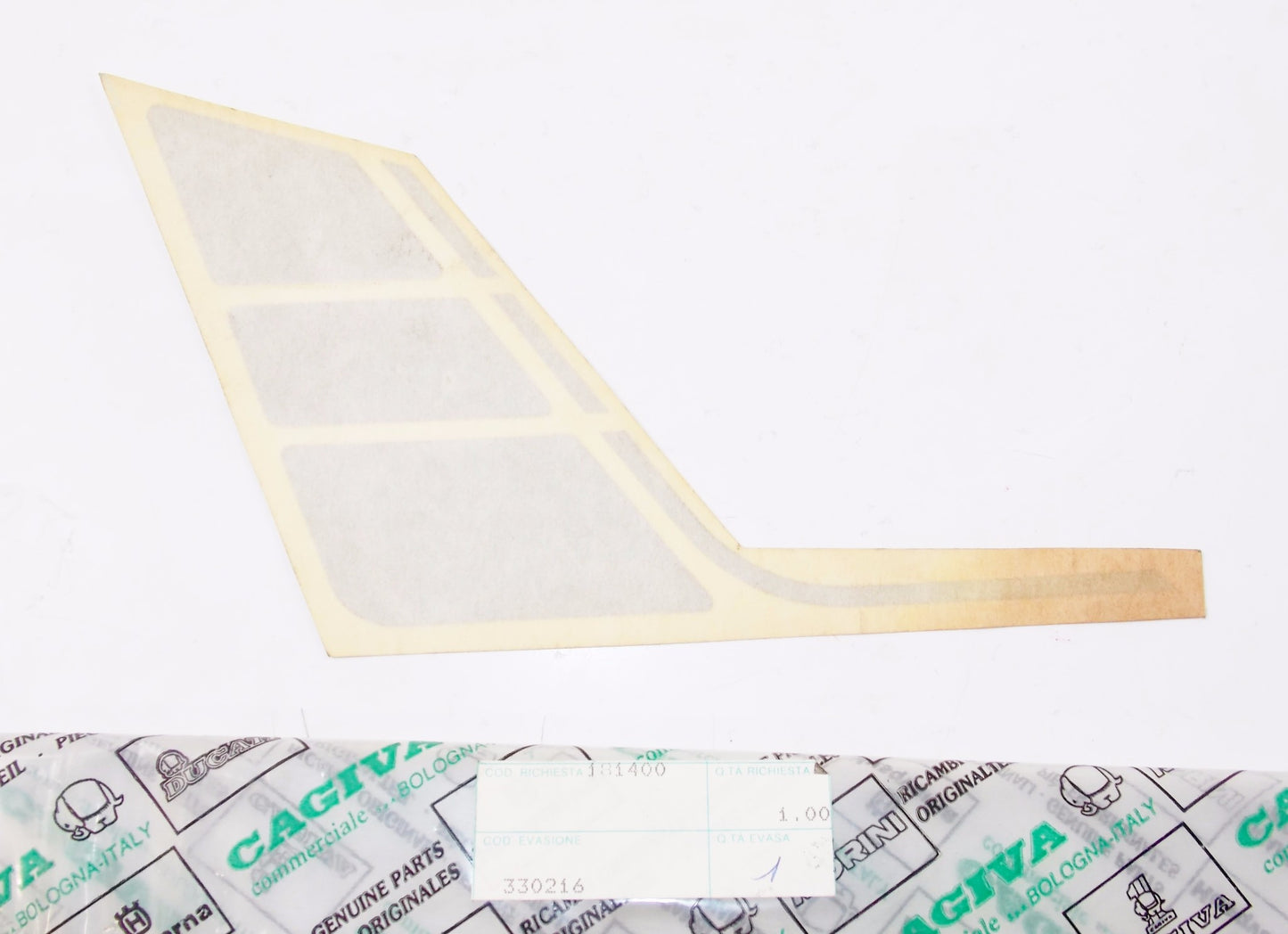 NOS CAGIVA MORINI 1987 350 KANGURO X2 / 501 RH STICKER PANEL MARK EMBLEM 330216 - MotoRaider