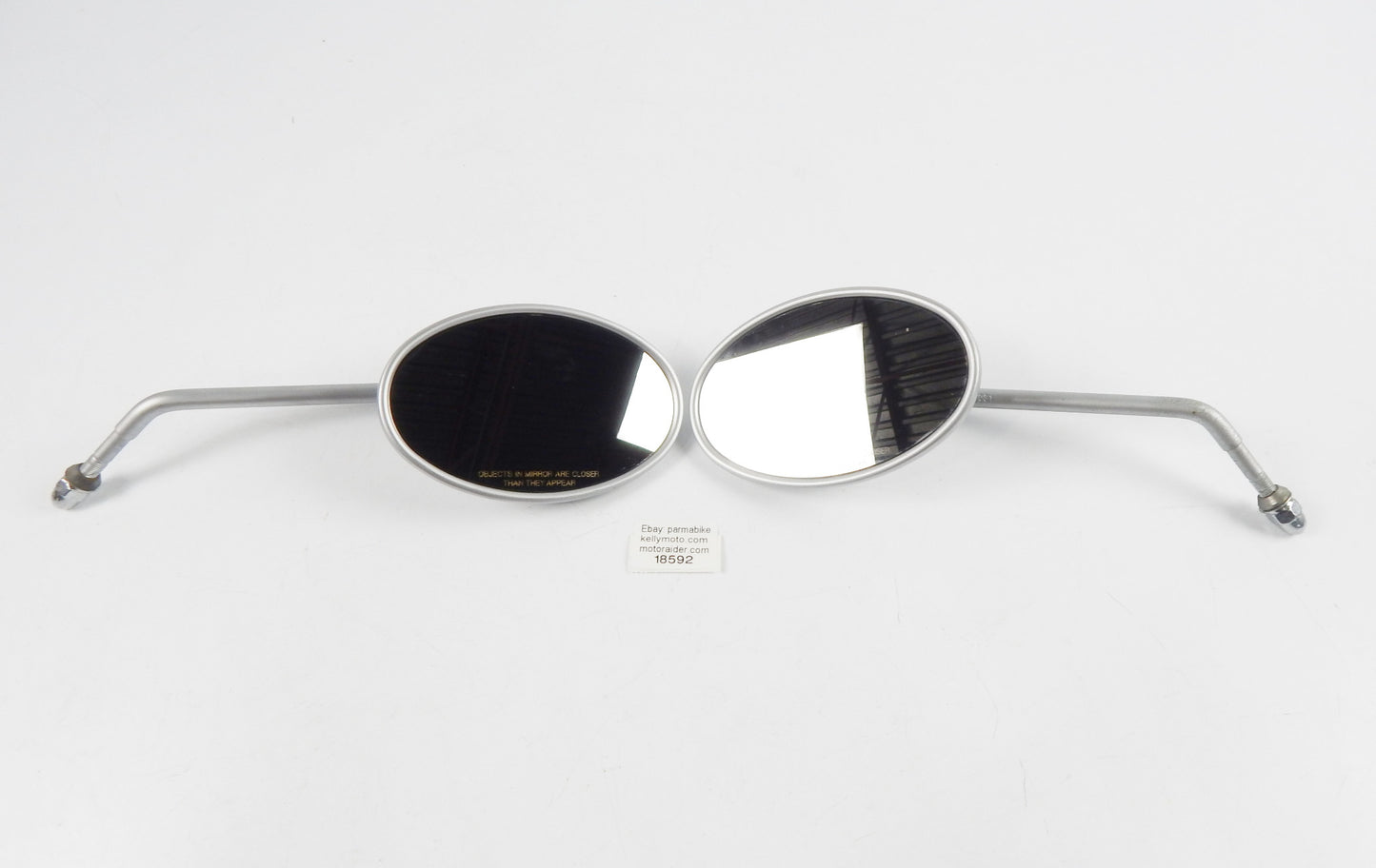OEM HARLEY-DAVISON LEFT RIGHT REAR VIEW OVAL MIRROR SET 000031 - MotoRaider