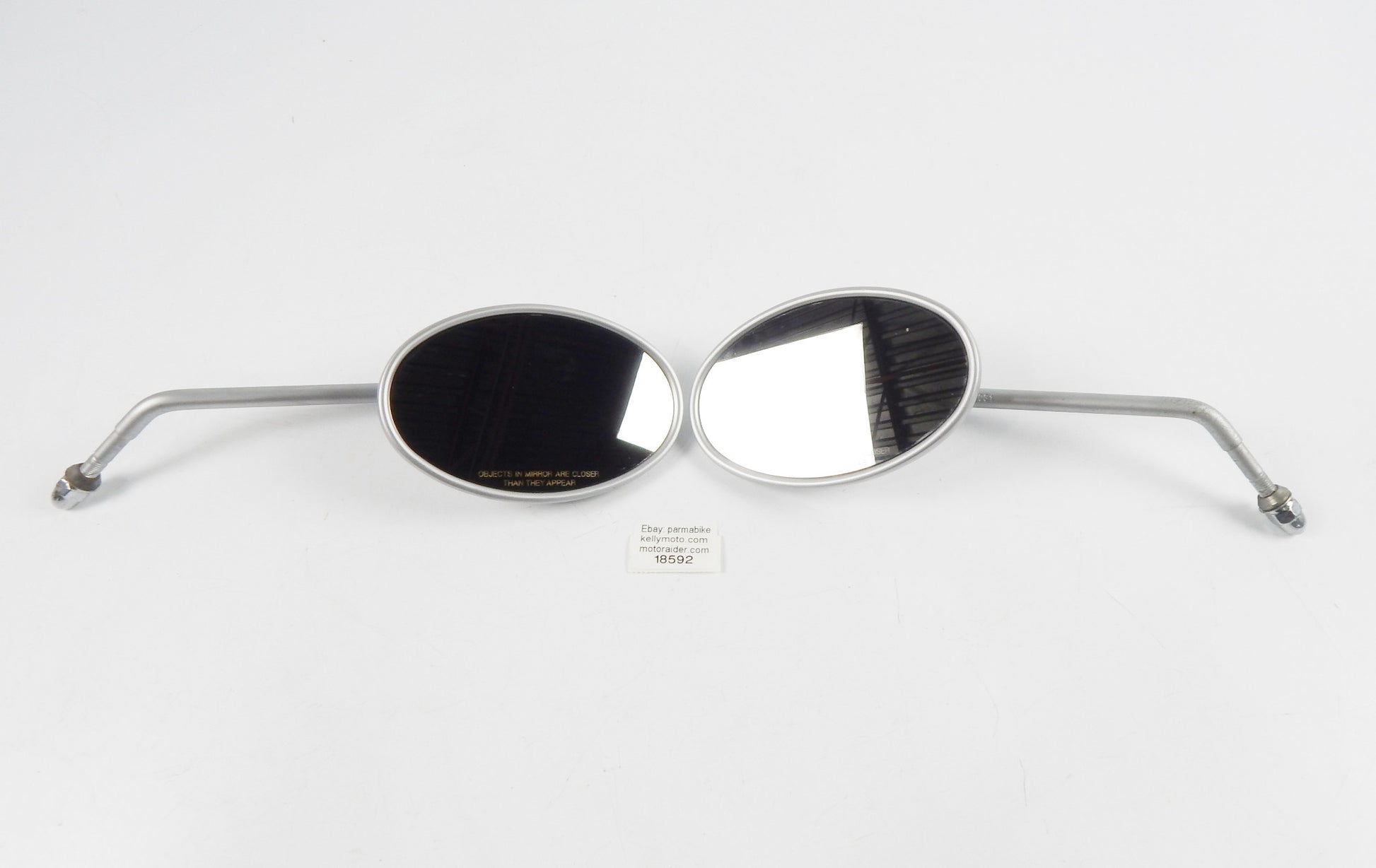 OEM HARLEY-DAVISON LEFT RIGHT REAR VIEW OVAL MIRROR SET 000031 - MotoRaider
