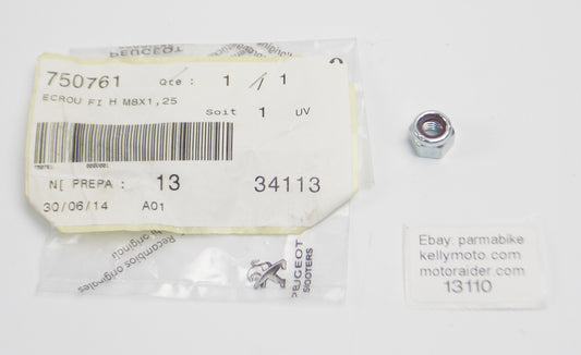 OEM PEUGEOT 1995-1997 BUXY 50cc/ 1996 SPEEDBAKE 50 cc LOCKING NUT # 750761 - MotoRaider
