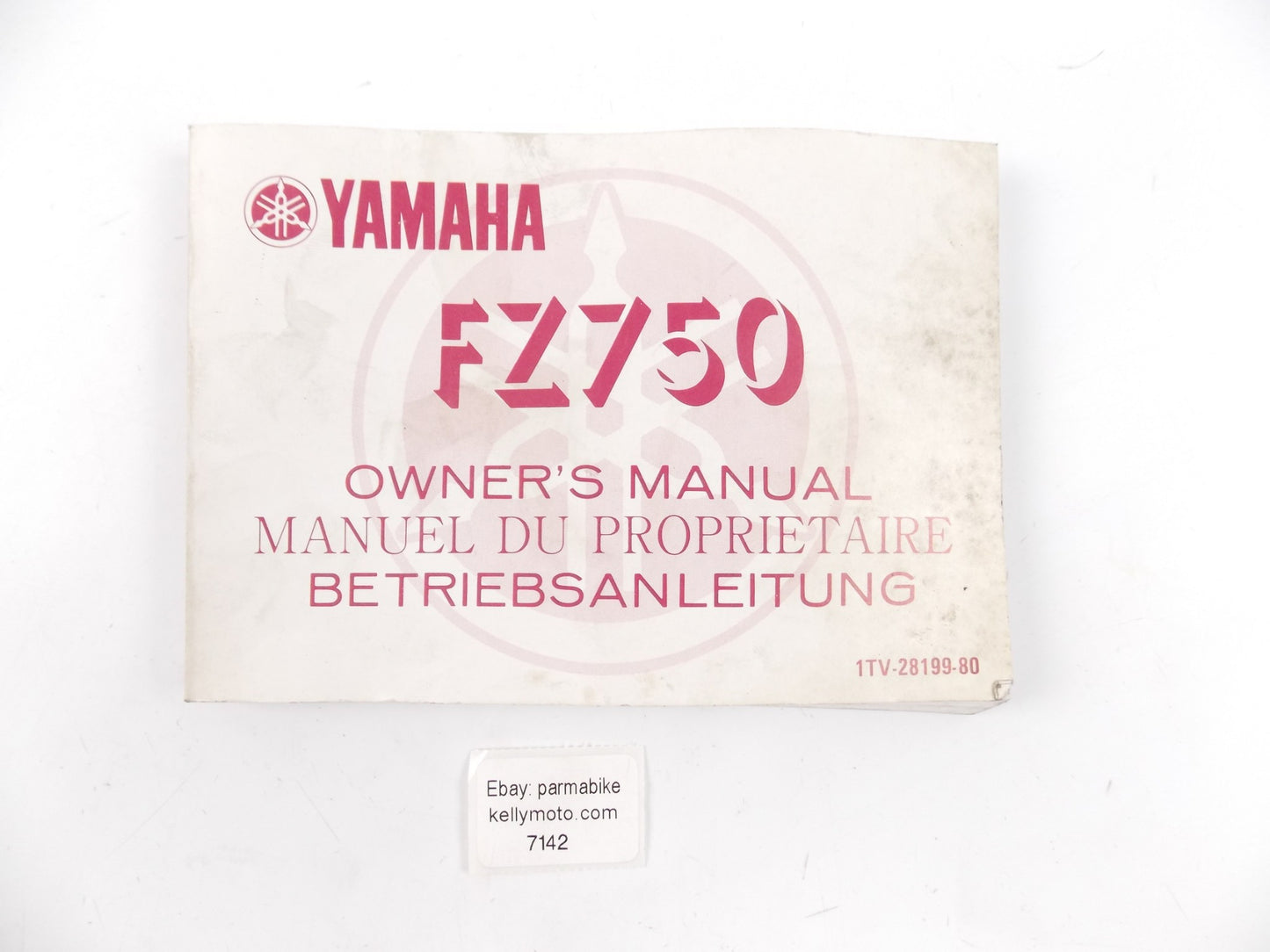 1980's YAMAHA FZ750 OWNER USER MANUAL BOOK ENGLISH ITALIAN GERMAN 1TV-28199-80 - MotoRaider