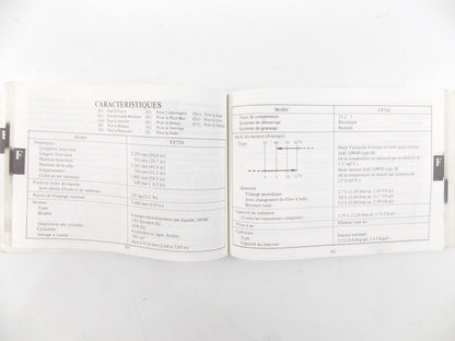 1980's YAMAHA FZ750 OWNER USER MANUAL BOOK ENGLISH ITALIAN GERMAN 1TV-28199-80 - MotoRaider