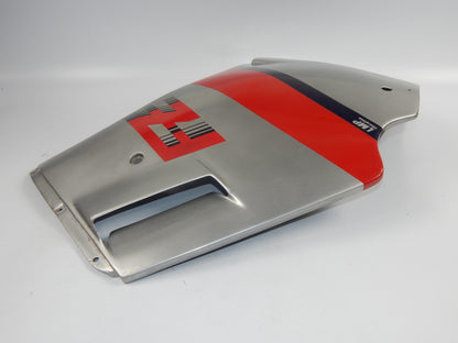 1980-90's YAMAHA FZ LMP FIBERGLASS RIGHT LOWER FAIRING PANEL COVER SILVER RED - MotoRaider