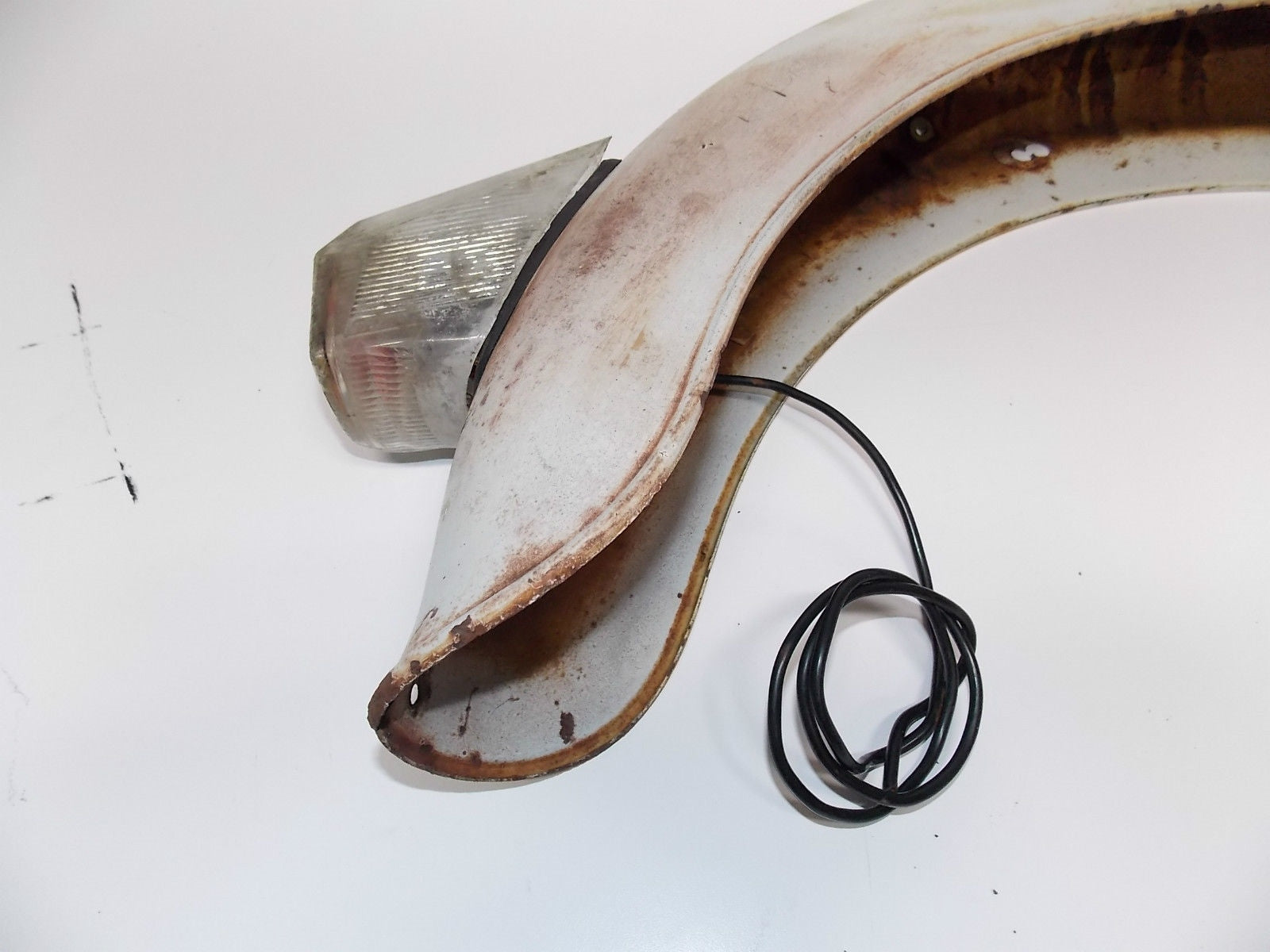1968 KTM COMET 50CC REAR FENDER MUD GUARD MUDDER WITH LIGHT TAILLIGHT - MotoRaider