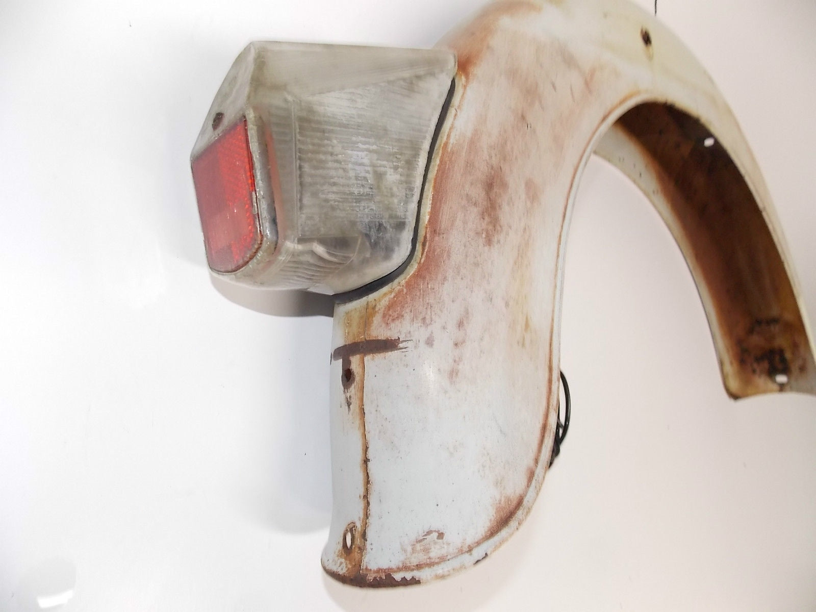 1968 KTM COMET 50CC REAR FENDER MUD GUARD MUDDER WITH LIGHT TAILLIGHT - MotoRaider