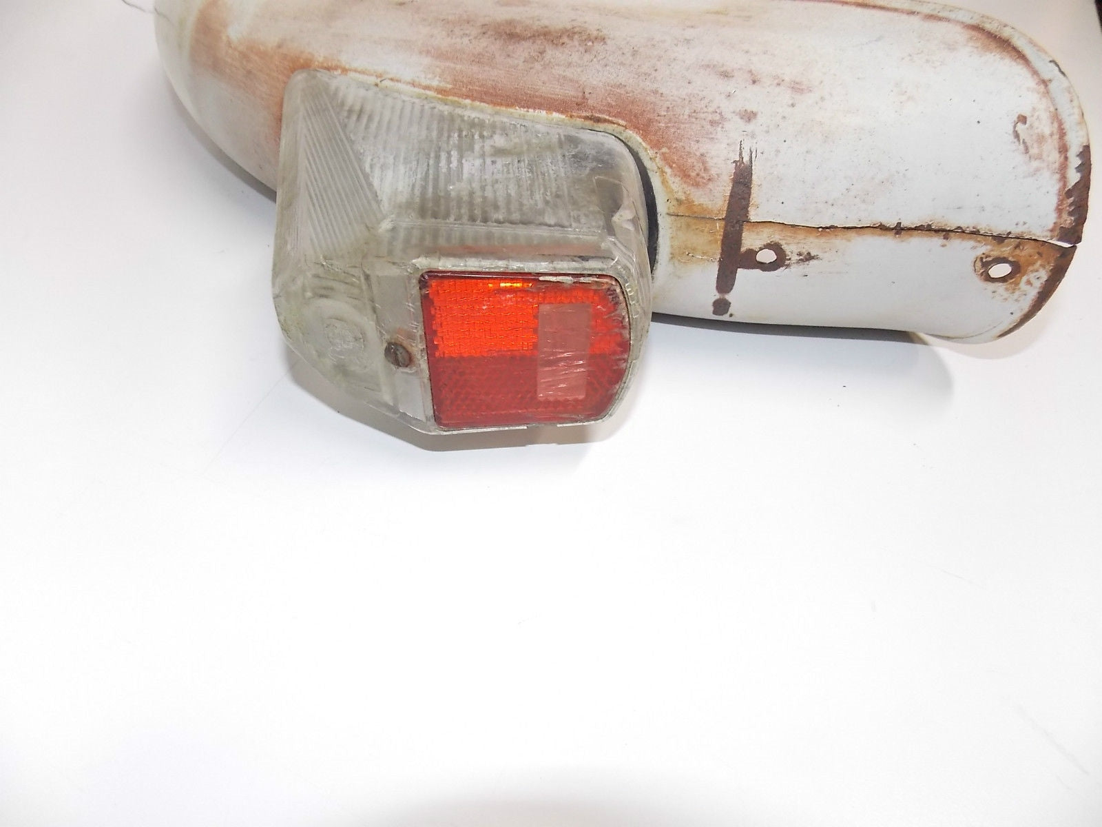 1968 KTM COMET 50CC REAR FENDER MUD GUARD MUDDER WITH LIGHT TAILLIGHT - MotoRaider