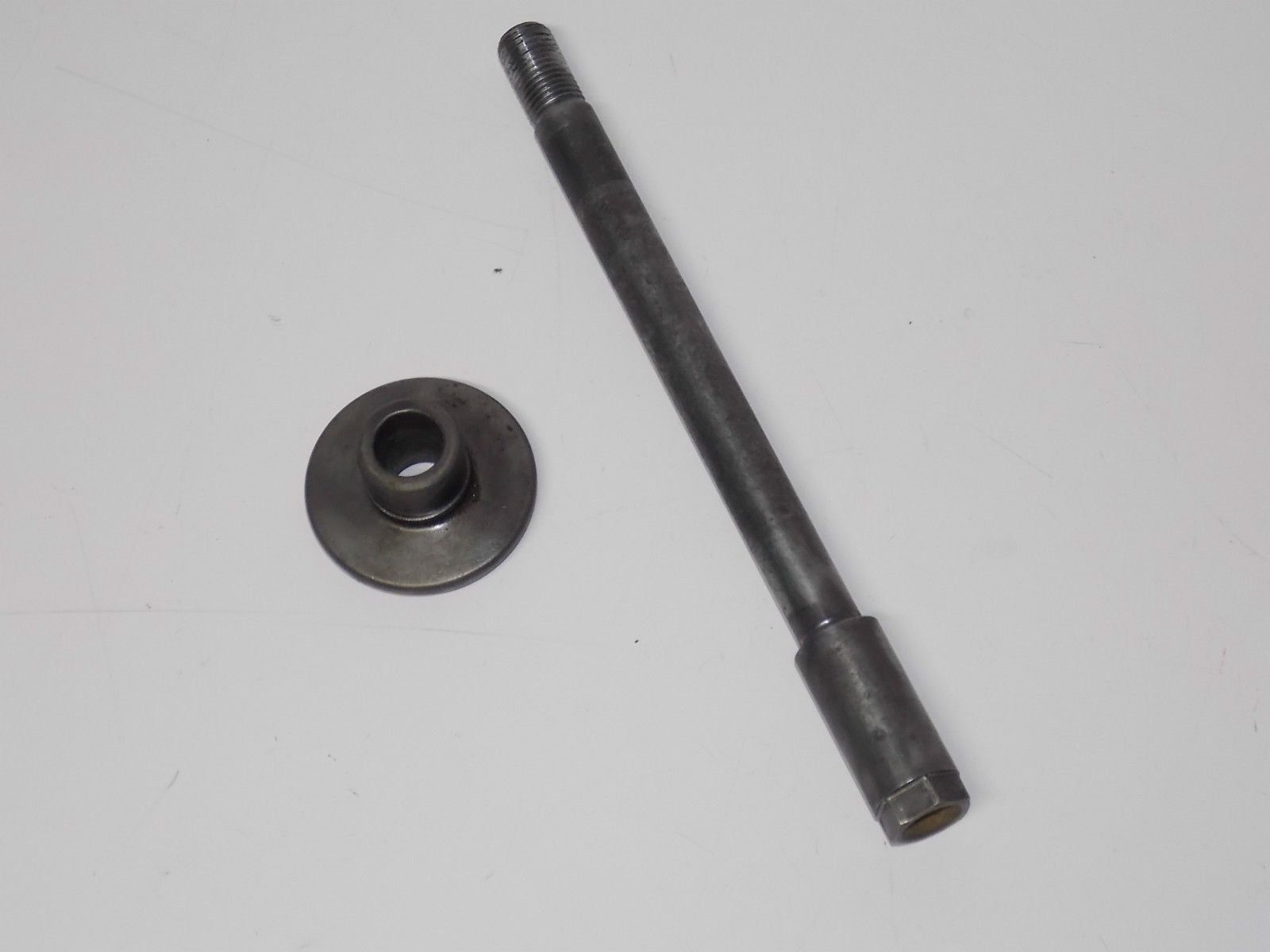 1982 KAWASAKI KX250 KX 250 FRONT WHEEL AXLE AND COLLAR BOLT SPINDLE - MotoRaider