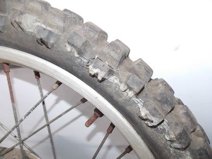1978 KTM 400 MC5 GS MOTOCROSS VINTAGE AHRMA FRONT WHEEL SUN METAL RIM 21" - MotoRaider