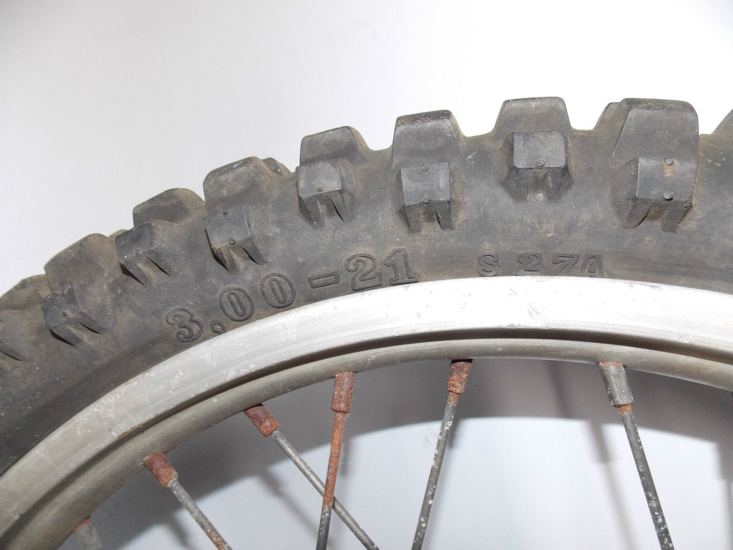 1978 KTM 400 MC5 GS MOTOCROSS VINTAGE AHRMA FRONT WHEEL SUN METAL RIM 21" - MotoRaider