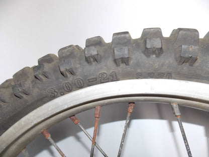 1978 KTM 400 MC5 GS MOTOCROSS VINTAGE AHRMA FRONT WHEEL SUN METAL RIM 21" - MotoRaider