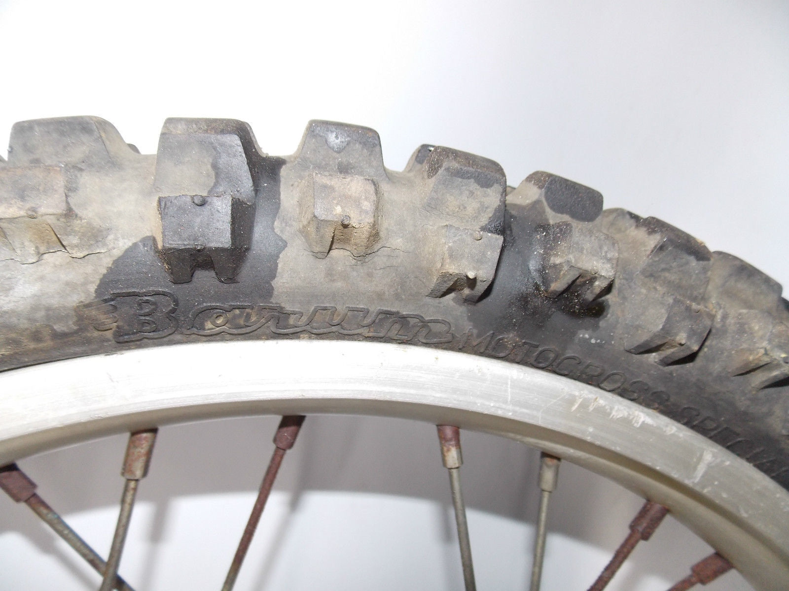 1978 KTM 400 MC5 GS MOTOCROSS VINTAGE AHRMA FRONT WHEEL SUN METAL RIM 21" - MotoRaider