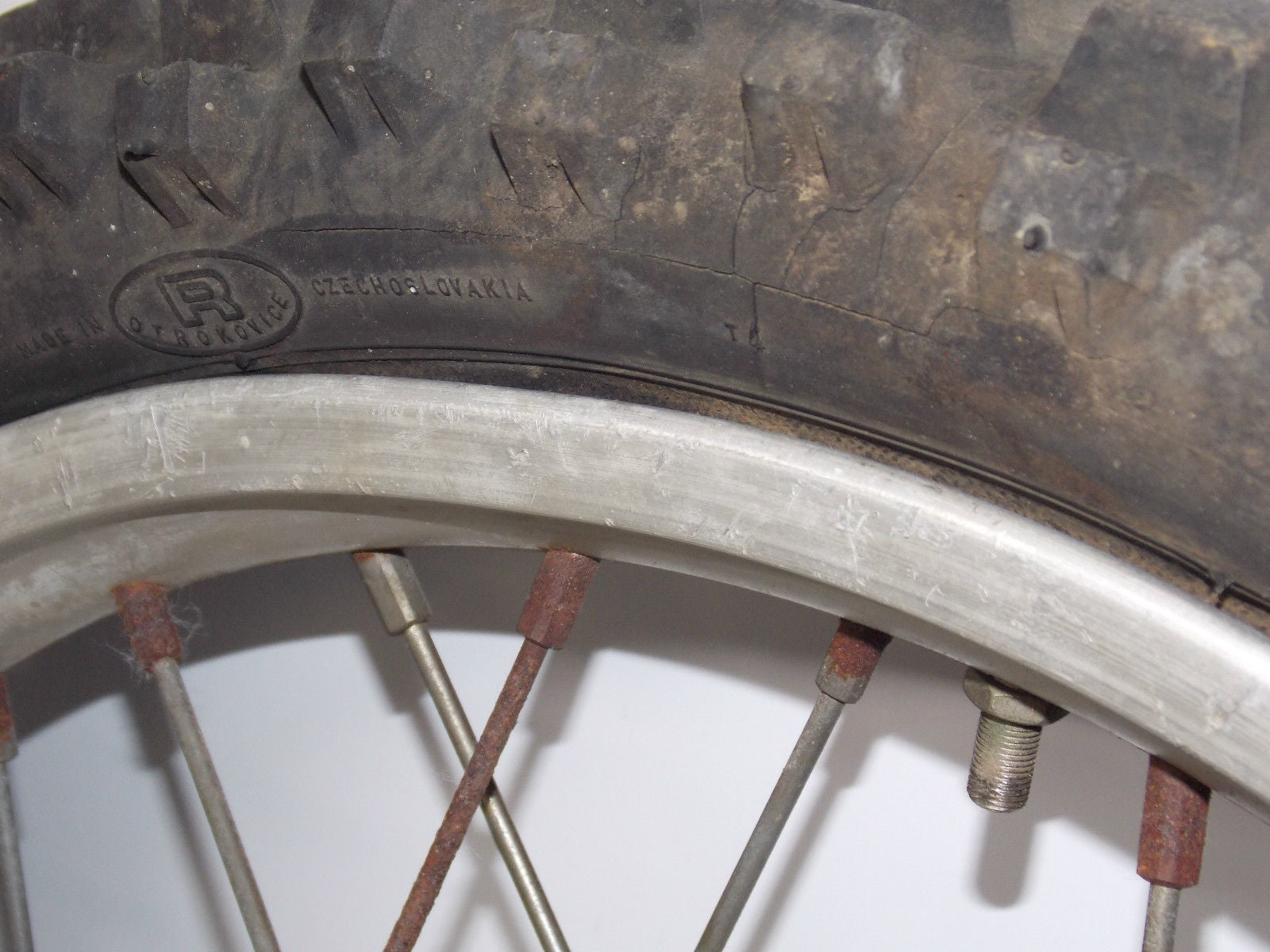 1978 KTM 400 MC5 GS MOTOCROSS VINTAGE AHRMA FRONT WHEEL SUN METAL RIM 21" - MotoRaider