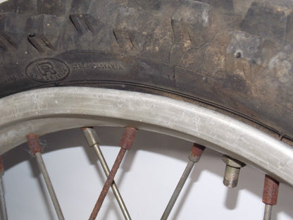 1978 KTM 400 MC5 GS MOTOCROSS VINTAGE AHRMA FRONT WHEEL SUN METAL RIM 21" - MotoRaider