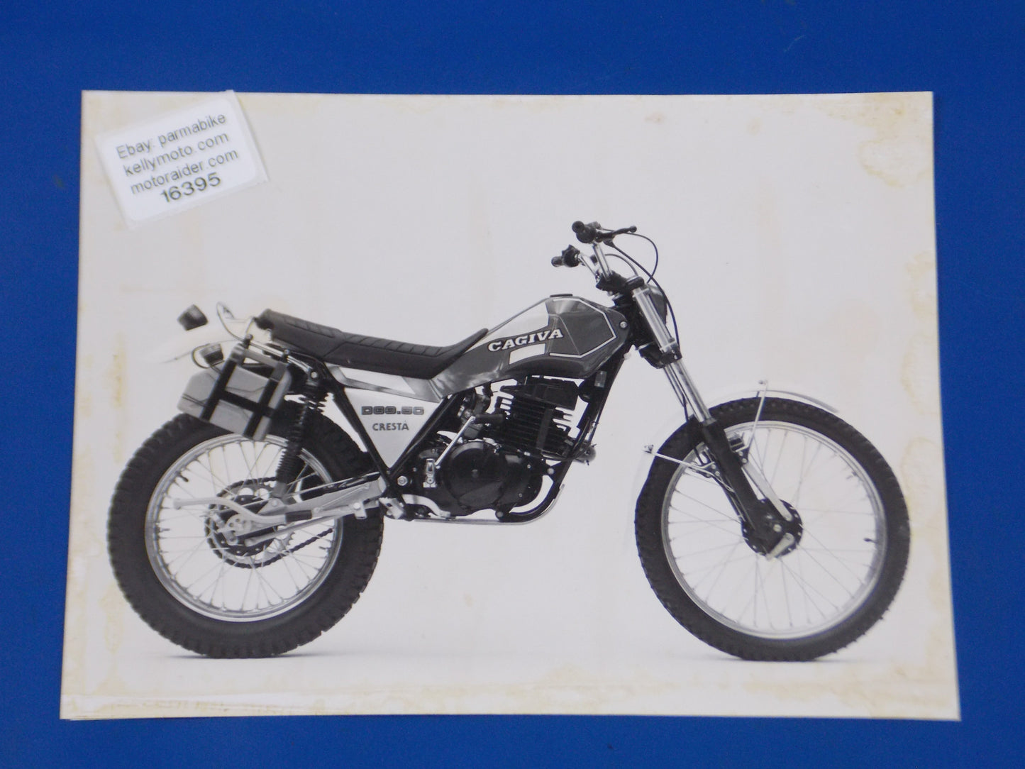 CAGIVA DG 350 CRESTA TRAIL ORIGINAL DEALER PHOTO VINTAGE BROCHURE 7x9.5" ITALY - MotoRaider