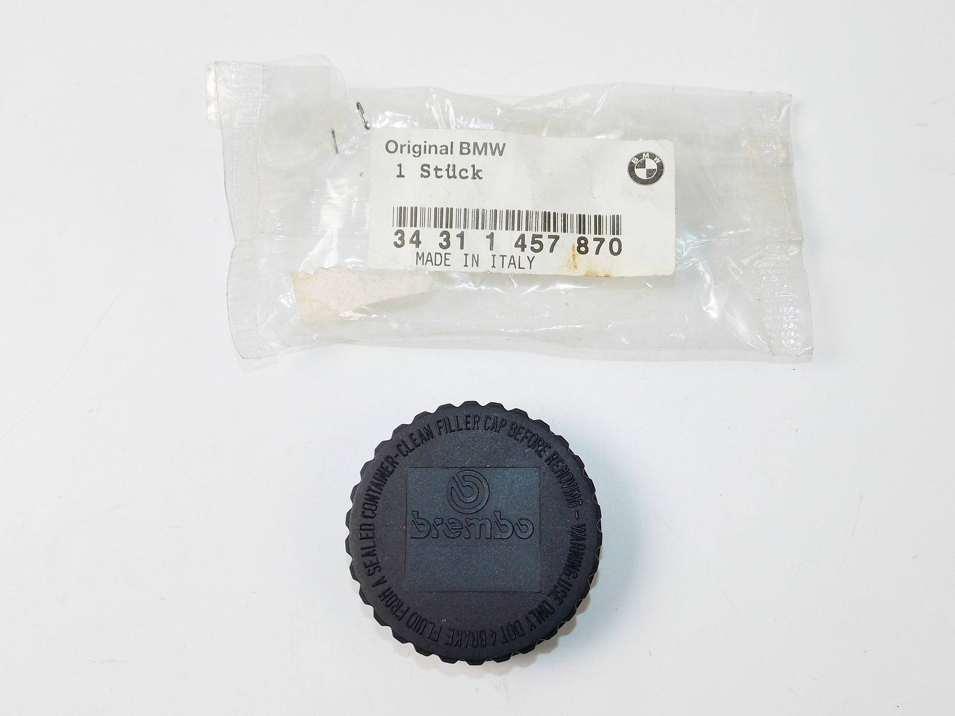 NOS BMW K100/1/1100 BREMBO BRAKE FLUID MASTER CAP LID TOP 341311457870 - MotoRaider
