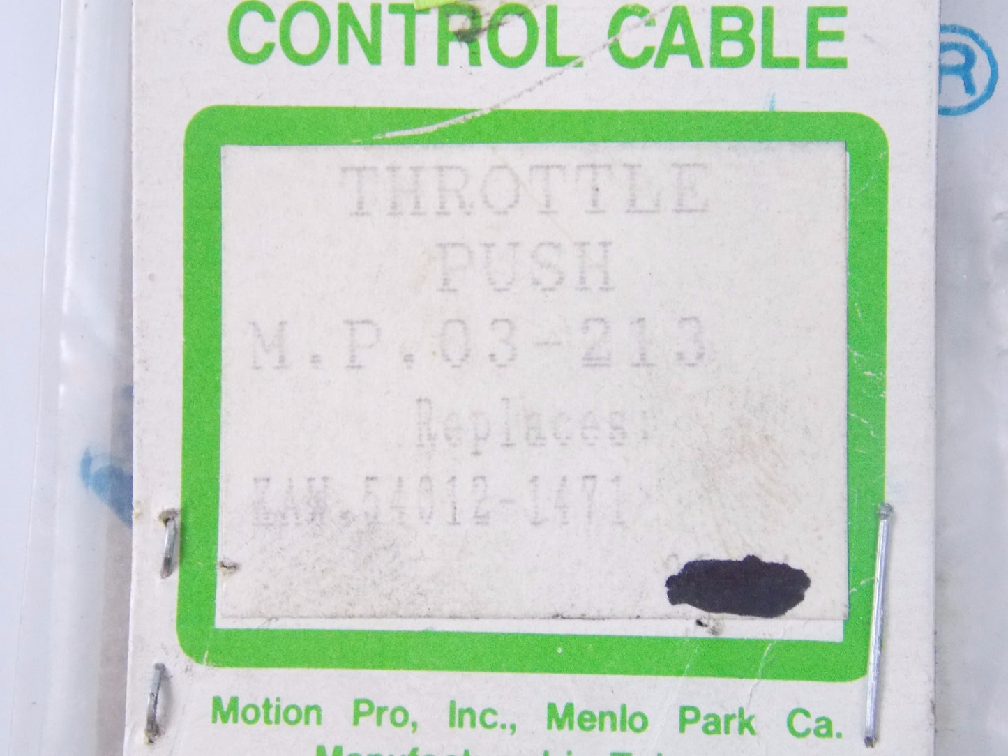 NOS MOTION PRO THROTTLE CABLE KAWASAKI 1993-2006 ZZR600E 03-213 / 54012-1471 - MotoRaider