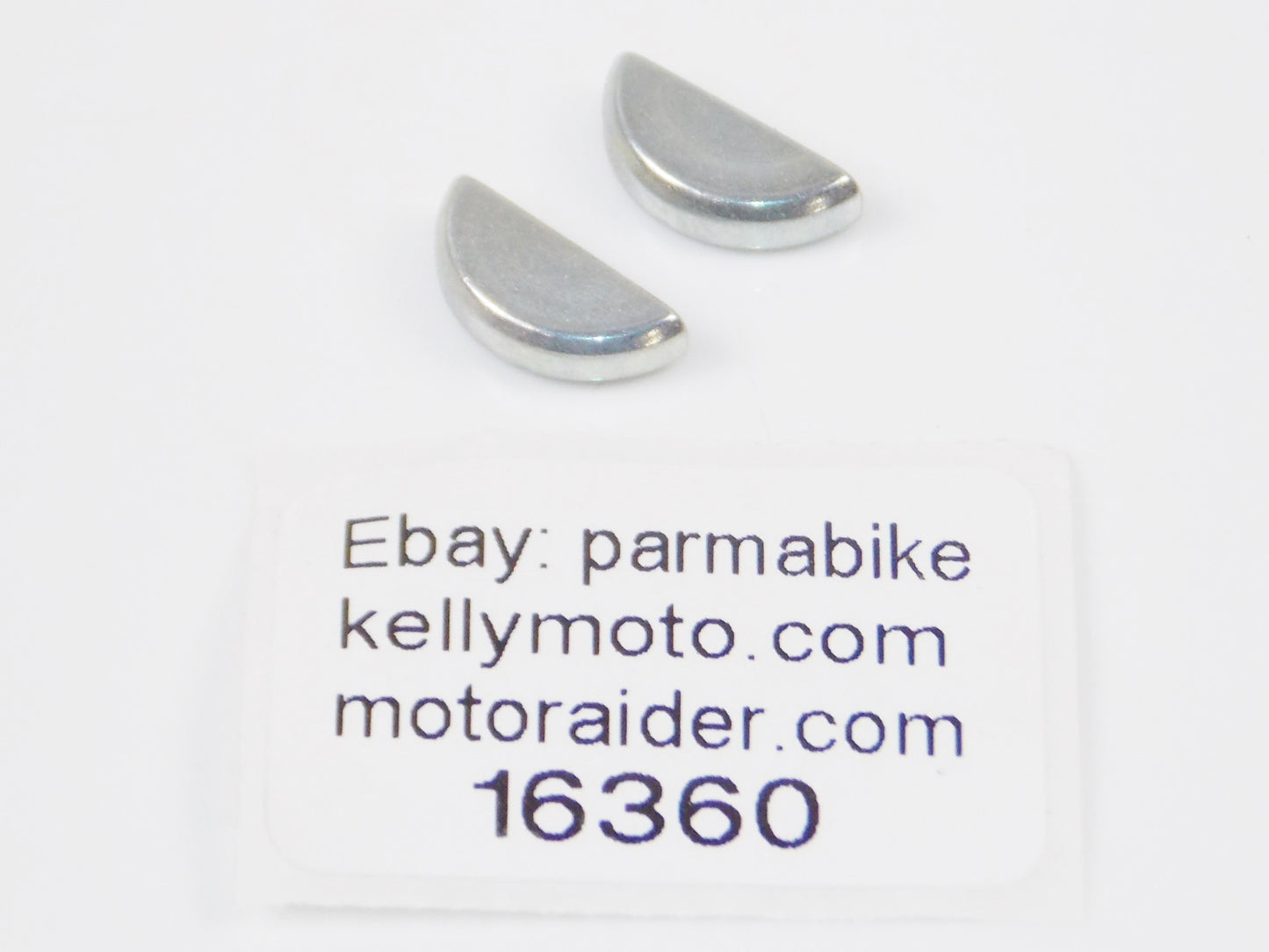 VINTAGE MOTORCYCLE ENGINE MOTOR WOODRUFF KEY PAIR L=15.5mm T=3.8mm W=6.5mm - MotoRaider