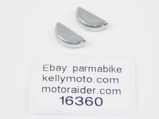 VINTAGE MOTORCYCLE ENGINE MOTOR WOODRUFF KEY PAIR L=15.5mm T=3.8mm W=6.5mm - MotoRaider