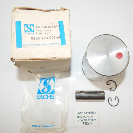 OEM SACHS MOTOR HERCULES DKW RING PISTON CLIPS PISTON D=54mm 0686-213-001 ROT - MotoRaider