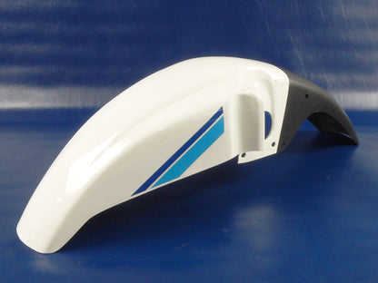 1980'S YAMAHA XT600-Z TENERE FIBERGLASS MUD GUARD LOW FRONT FENDER WHITE VINTAGE - MotoRaider