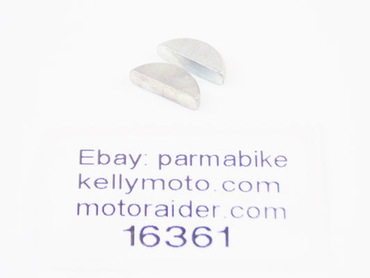 VINTAGE MOTORCYCLE ENGINE MOTOR WOODRUFF KEY PAIR L=12.5mm T=2.93mm W=4.95mm - MotoRaider