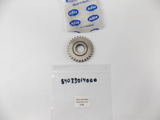 NOS OEM KTM 250/II Enduro 6-Speed GS 6th GEAR MAINSHAFT 29 T. 54033014000 - MotoRaider