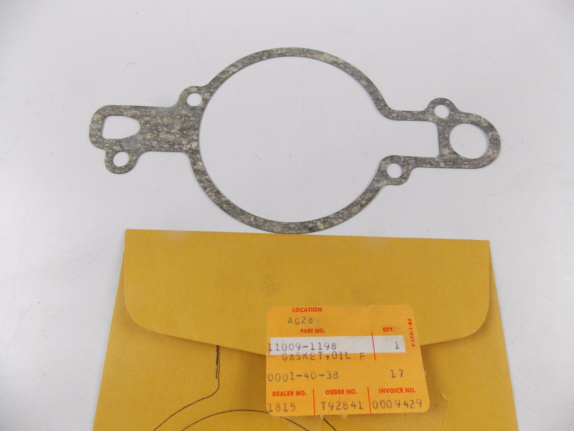 NOS OEM KAWASAKI 1979-1988 KZ ZN KZ1300 ZN1300 OIL FILTER CAP GASKET 11009-1198 - MotoRaider