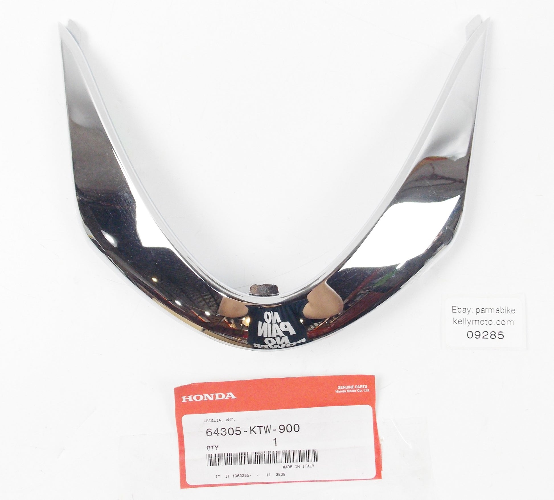 NOS OEM HONDA SCOOTER SH300 2007-2011 FRONT GRILL MOLDING 64305-KTW-900 - MotoRaider