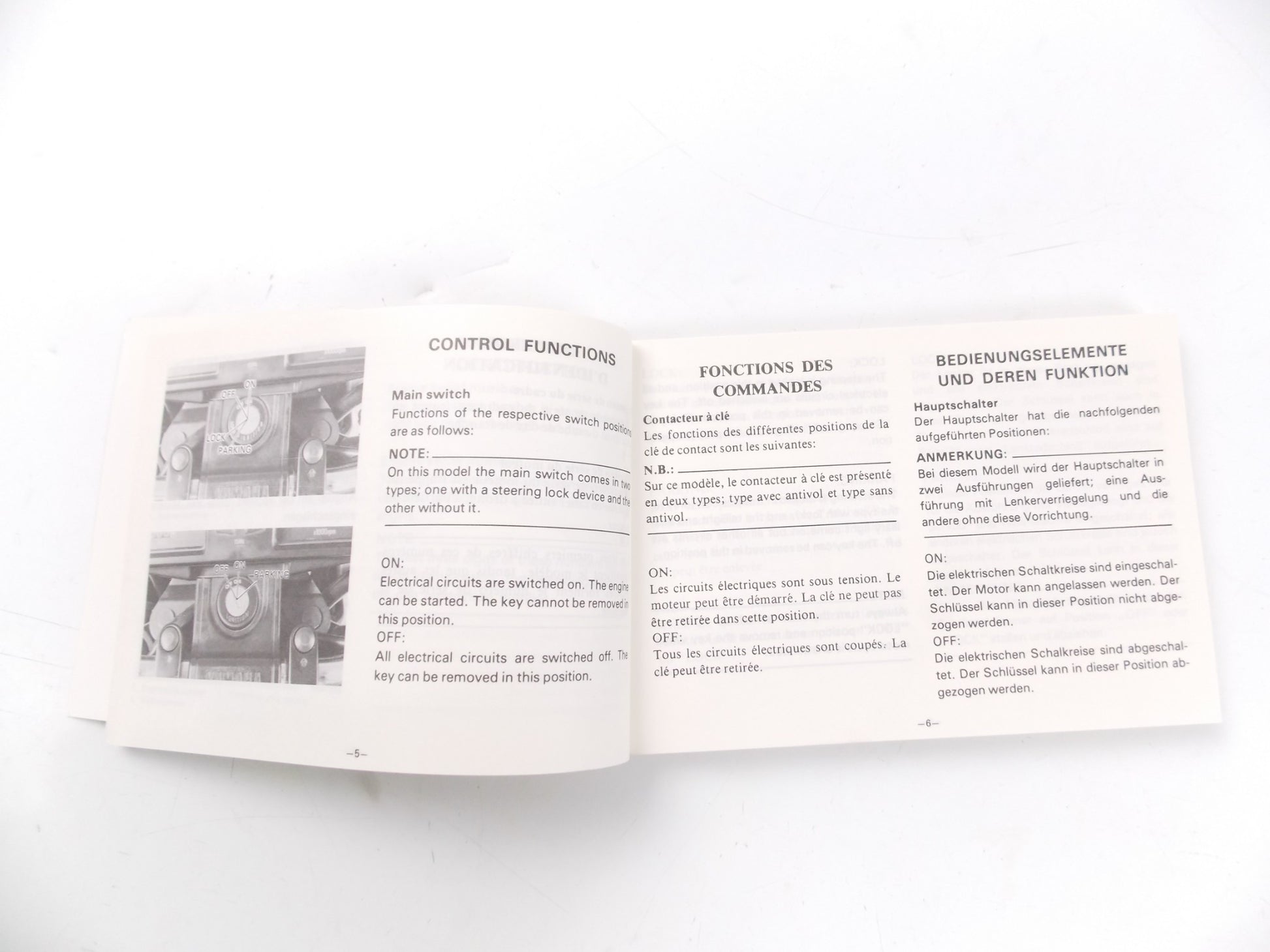 1982 YAMAHA USER OWNER MANUAL CATALOG XS400 ENGLISH FRENCH GERMAN 12E-28199-80 - MotoRaider