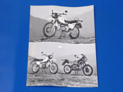 BMW 1980-1990 GS R80 R100 ORIGINAL VINTAGE DEALER PHOTOS 7X9.5"+LETTER ITALY - MotoRaider