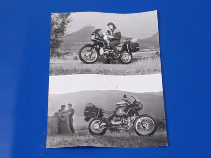 BMW 1980-1990 GS R80 R100 ORIGINAL VINTAGE DEALER PHOTOS 7X9.5"+LETTER ITALY - MotoRaider