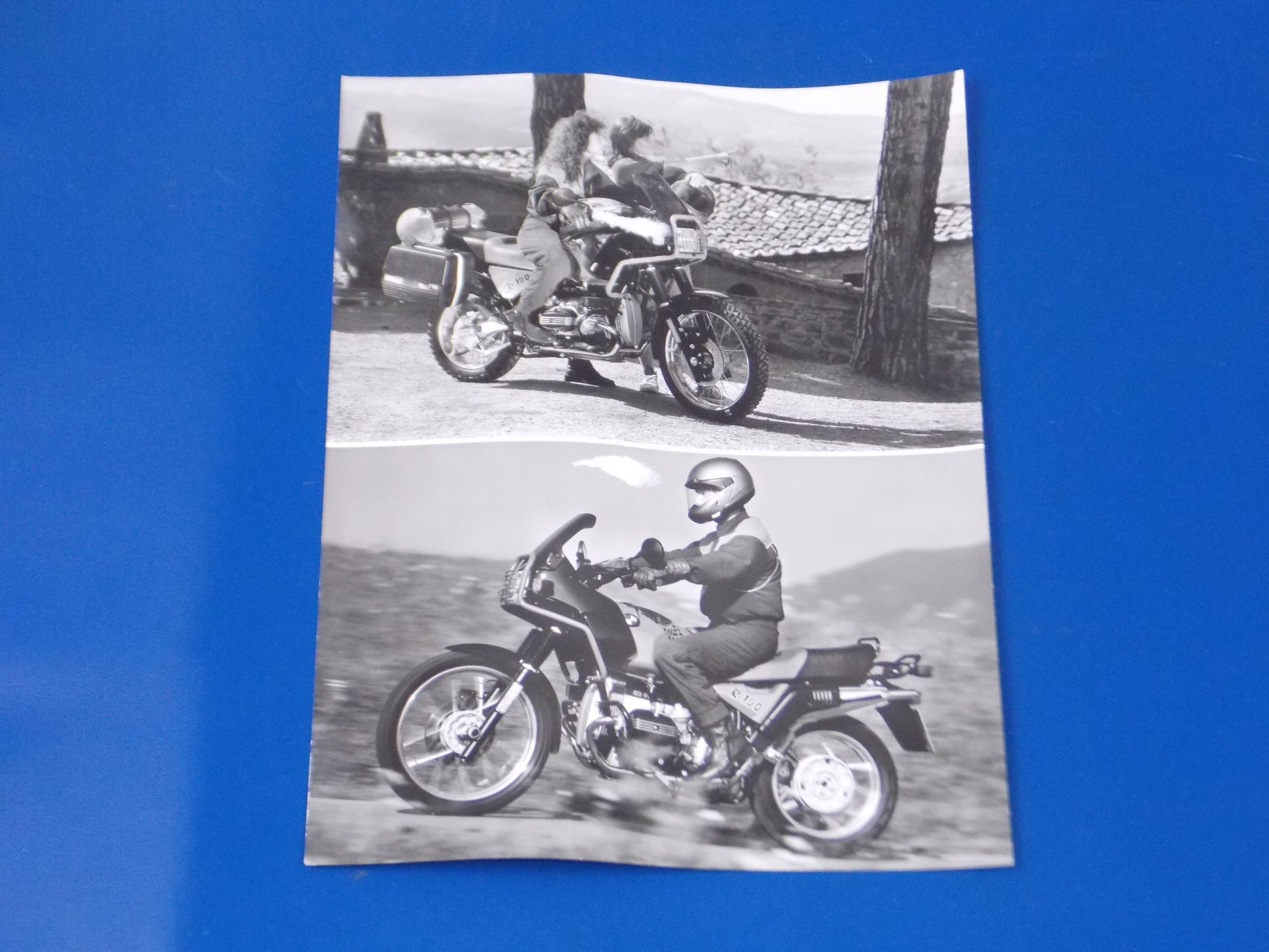 BMW 1980-1990 GS R80 R100 ORIGINAL VINTAGE DEALER PHOTOS 7X9.5"+LETTER ITALY - MotoRaider