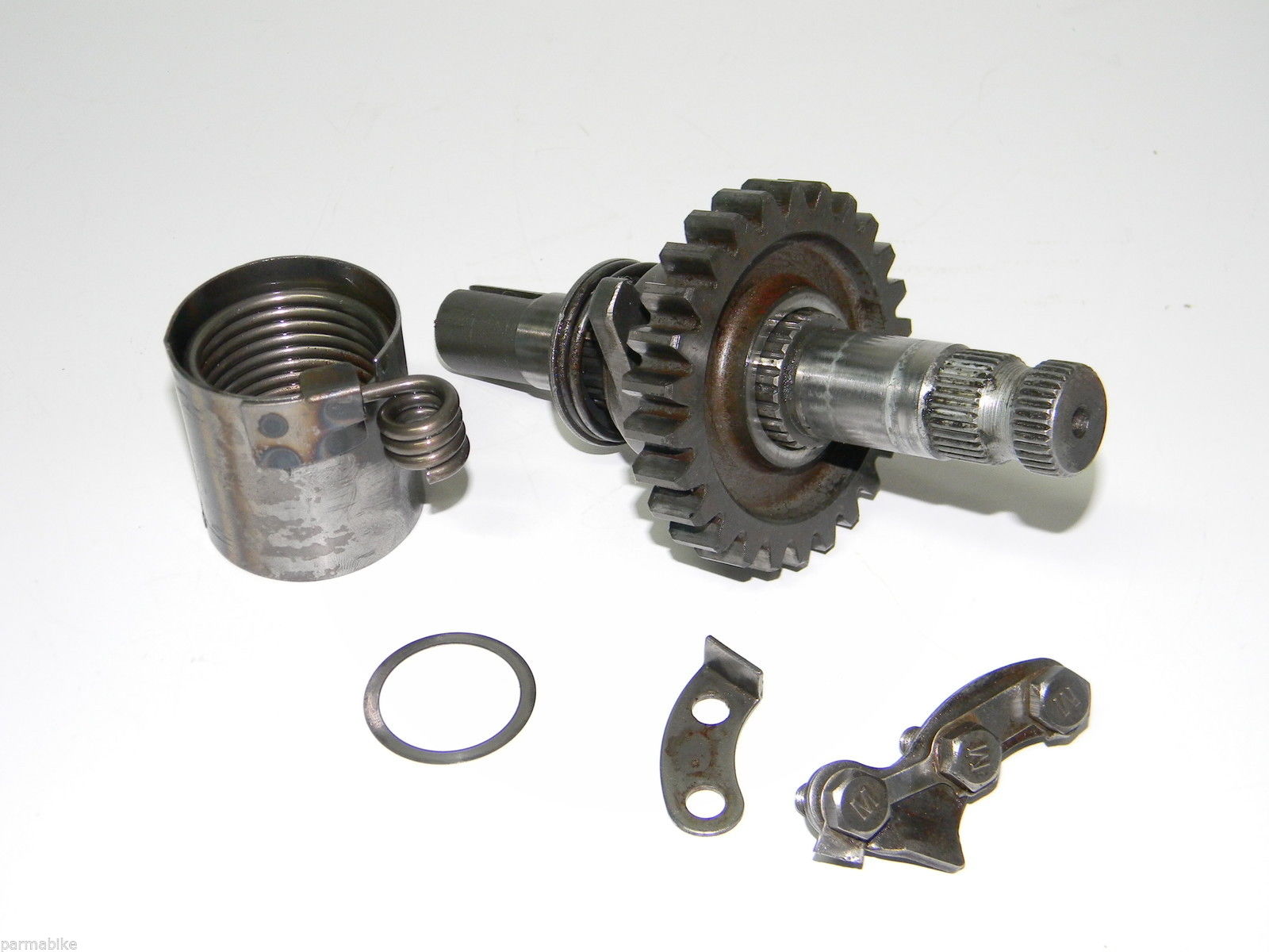 1976 Yamaha YZ250C ... KICK STARTER SHAFT ... YZ 250 spring ratchet crank - MotoRaider