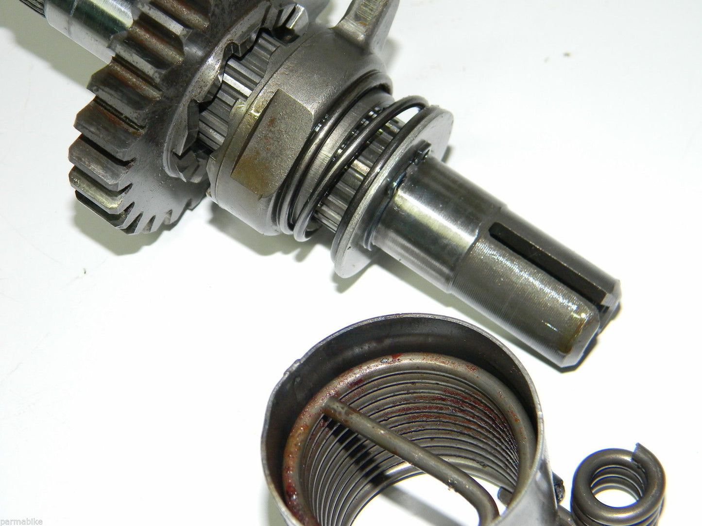 1976 Yamaha YZ250C ... KICK STARTER SHAFT ... YZ 250 spring ratchet crank - MotoRaider