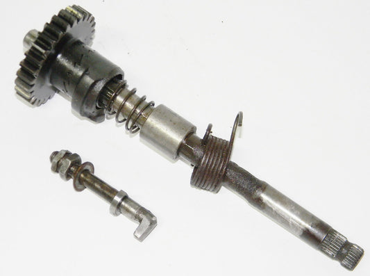 1972 Bultaco Pursang 250 KICK STARTER SHAFT MK6 Model 103 Crank Ratchet Spring - MotoRaider