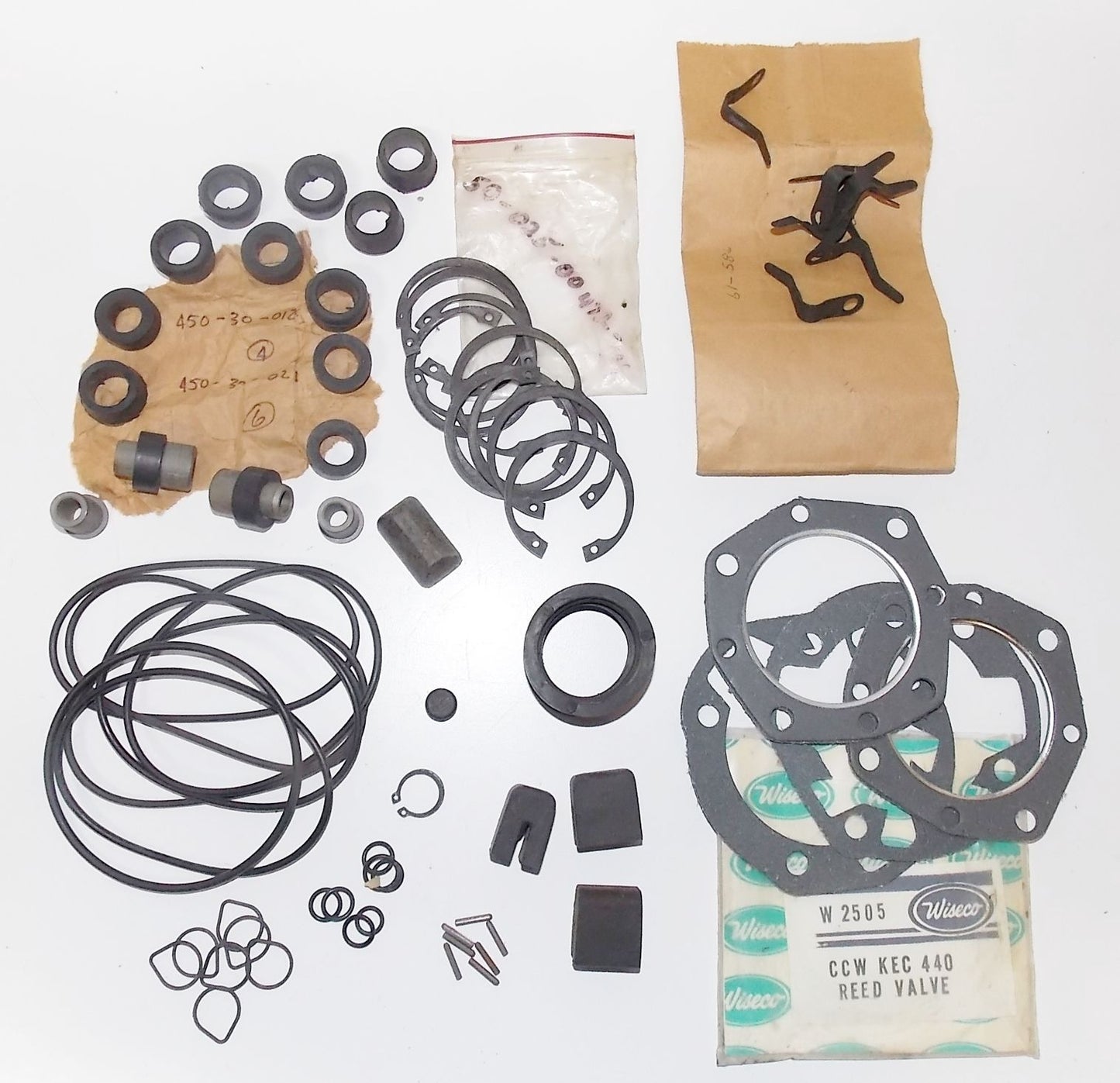 NOS Puch Allstate MIXED PART LOT Rubber O-Ring Clip Insert Seal Connector gasket - MotoRaider