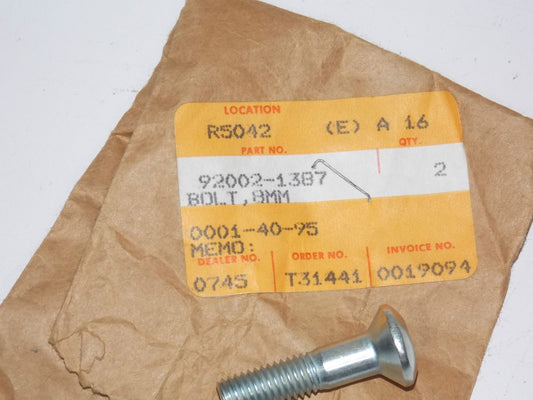 NOS KAWASAKI 1985 1986 1987 1988 KX125 KX250 KX500 KDX200 8mm BOLT 92002-1387 - MotoRaider