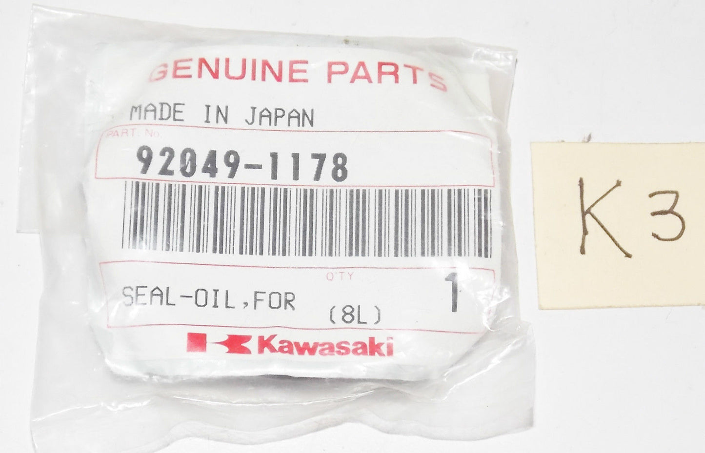 NOS OEM KAWASAKI 1984 2001 ZN1100 ZX900 ZX600 ZX750 KZ1000 OIL SEAL 92049-1178 - MotoRaider