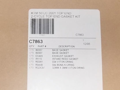 NEW COMETIC 2001 KTM 50LC TOP END GASKET CYLINDER SET # C7863 - MotoRaider